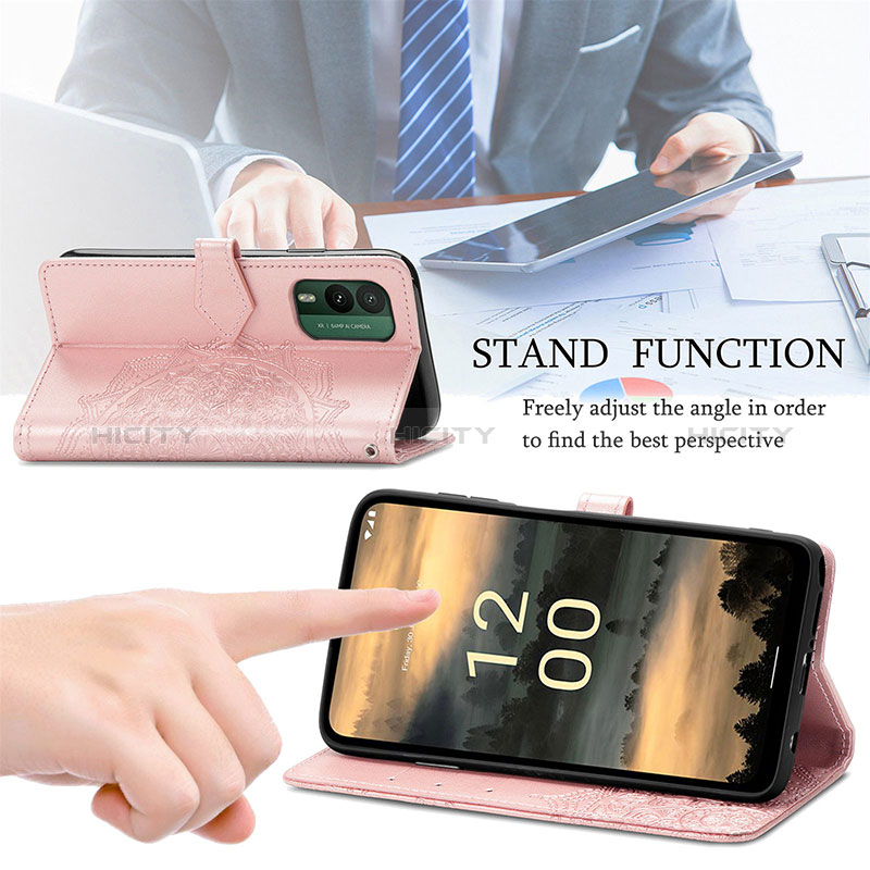 Handytasche Stand Schutzhülle Flip Leder Hülle Modisch Muster S07D für Nokia XR21 groß