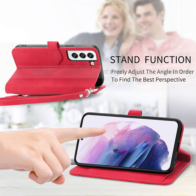 Handytasche Stand Schutzhülle Flip Leder Hülle Modisch Muster S07D für Samsung Galaxy S21 Plus 5G groß