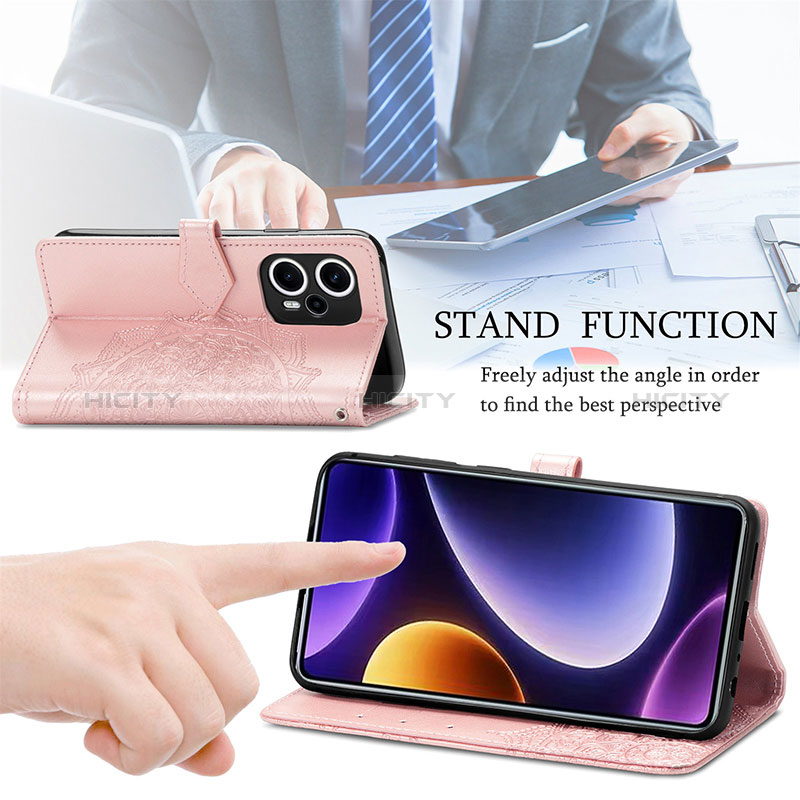 Handytasche Stand Schutzhülle Flip Leder Hülle Modisch Muster S07D für Xiaomi Poco F5 5G groß