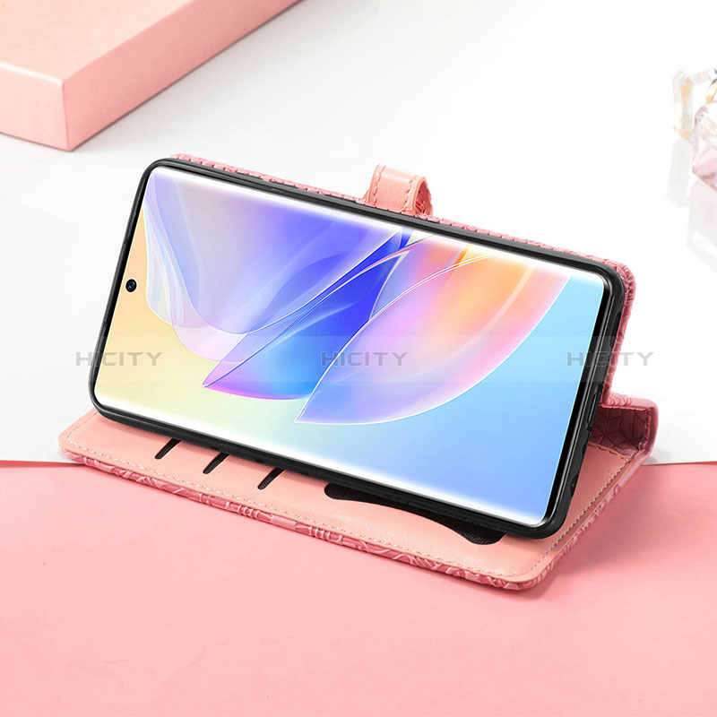 Handytasche Stand Schutzhülle Flip Leder Hülle Modisch Muster S08D für Huawei Honor 60 SE 5G groß