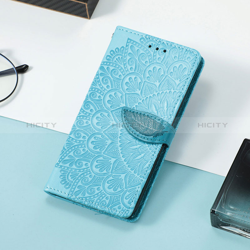 Handytasche Stand Schutzhülle Flip Leder Hülle Modisch Muster S08D für Huawei Honor X10 Max 5G Blau