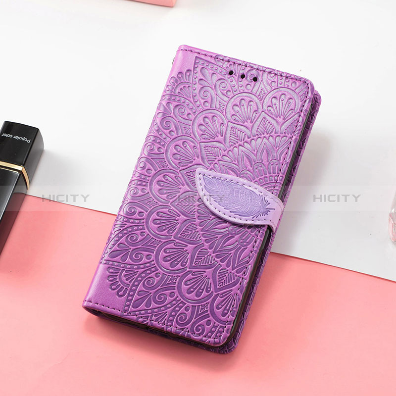 Handytasche Stand Schutzhülle Flip Leder Hülle Modisch Muster S08D für Huawei Honor X8 4G Violett