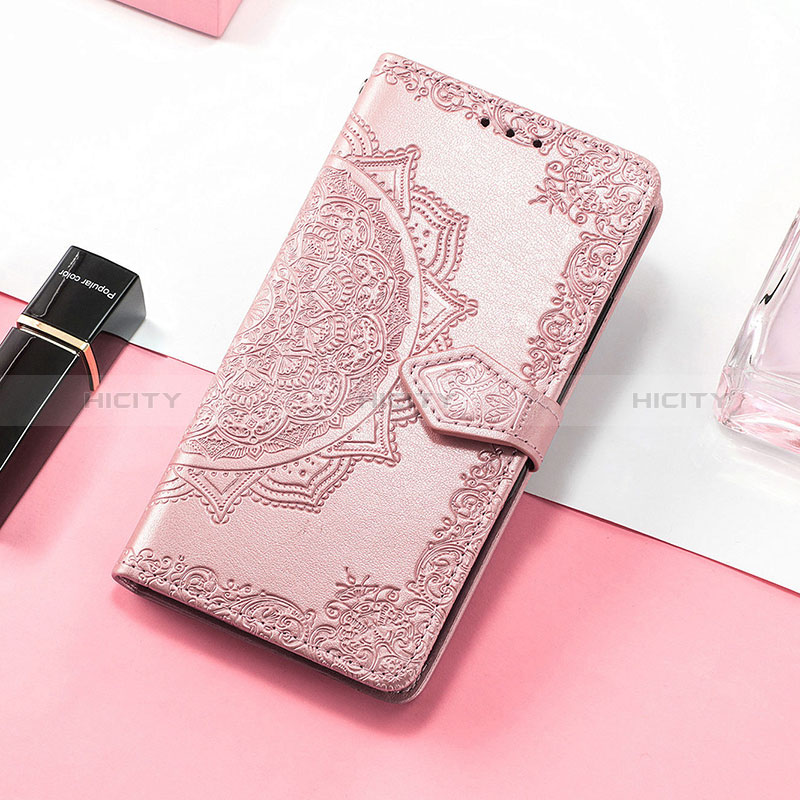 Handytasche Stand Schutzhülle Flip Leder Hülle Modisch Muster S09D für Huawei Honor 60 5G Rosegold Plus