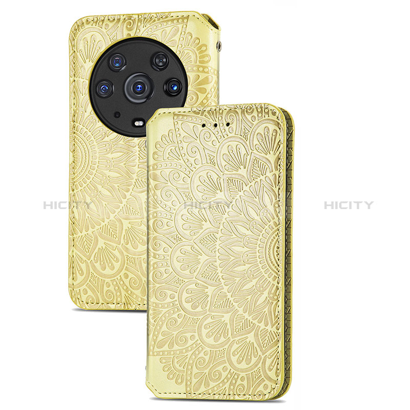 Handytasche Stand Schutzhülle Flip Leder Hülle Modisch Muster S09D für Huawei Honor Magic3 Pro 5G Gold