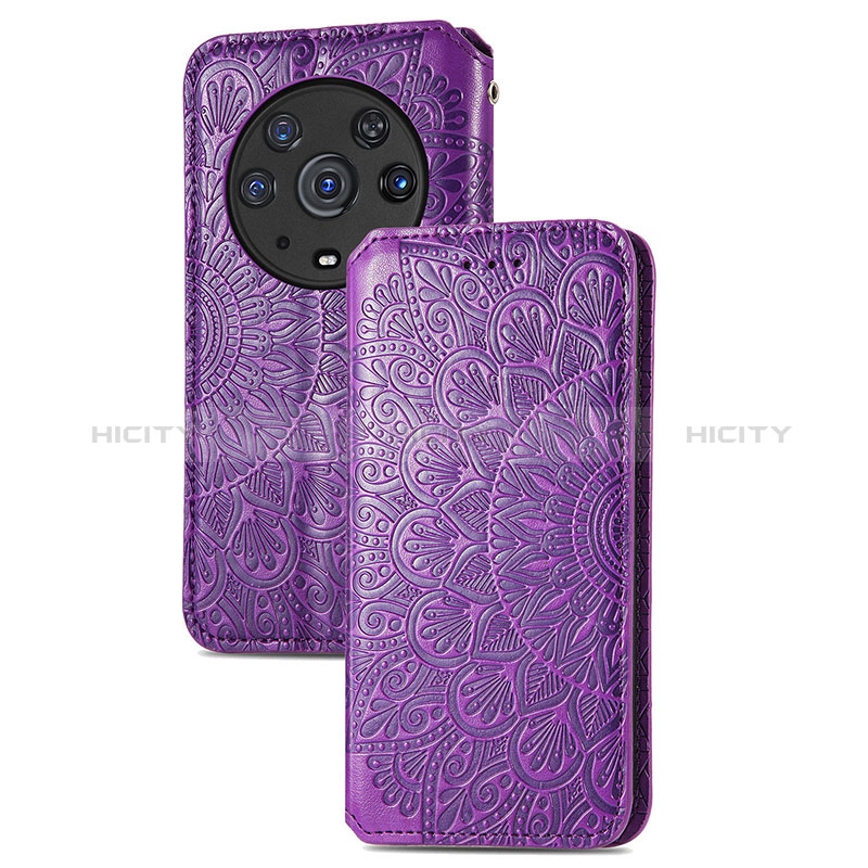 Handytasche Stand Schutzhülle Flip Leder Hülle Modisch Muster S09D für Huawei Honor Magic3 Pro 5G Violett