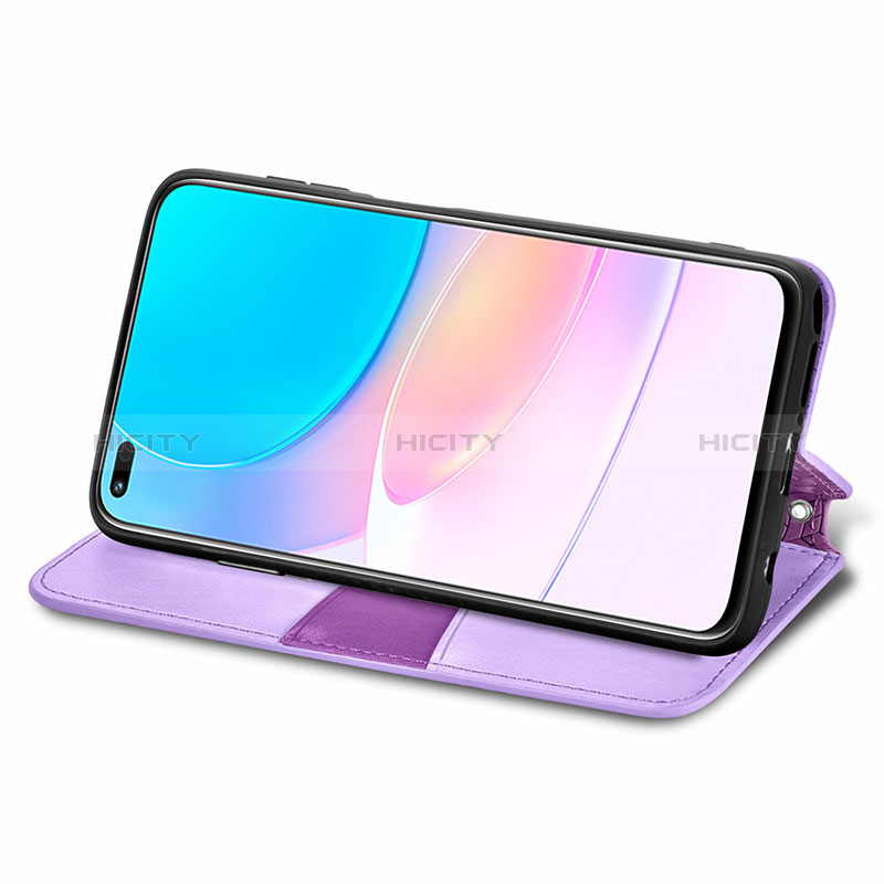 Handytasche Stand Schutzhülle Flip Leder Hülle Modisch Muster S09D für Huawei Nova 8i groß