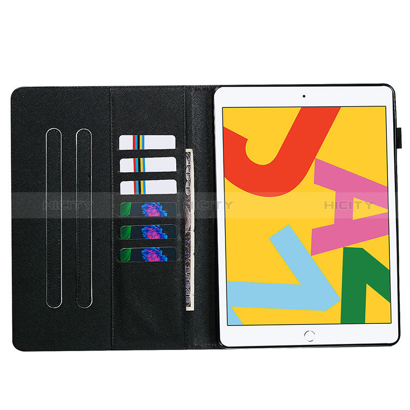 Handytasche Stand Schutzhülle Flip Leder Hülle Modisch Muster Y01B für Apple iPad 10.2 (2019)