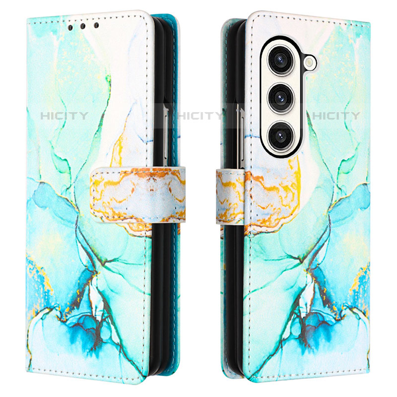 Handytasche Stand Schutzhülle Flip Leder Hülle Modisch Muster Y01B für Samsung Galaxy Z Fold5 5G groß