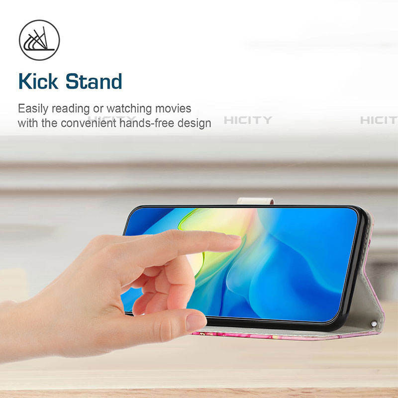 Handytasche Stand Schutzhülle Flip Leder Hülle Modisch Muster Y01X für Samsung Galaxy A03s