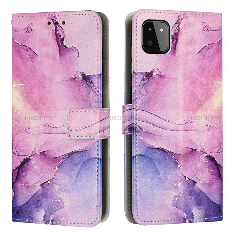 Handytasche Stand Schutzhülle Flip Leder Hülle Modisch Muster Y01X für Samsung Galaxy A22s 5G Violett