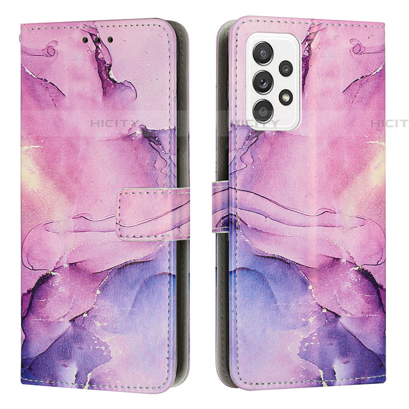 Handytasche Stand Schutzhülle Flip Leder Hülle Modisch Muster Y01X für Samsung Galaxy A52 4G Violett