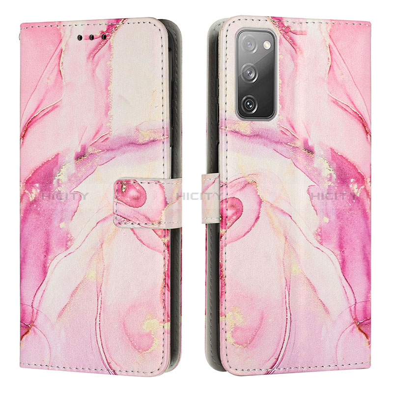 Handytasche Stand Schutzhülle Flip Leder Hülle Modisch Muster Y01X für Samsung Galaxy S20 FE (2022) 5G Rosa