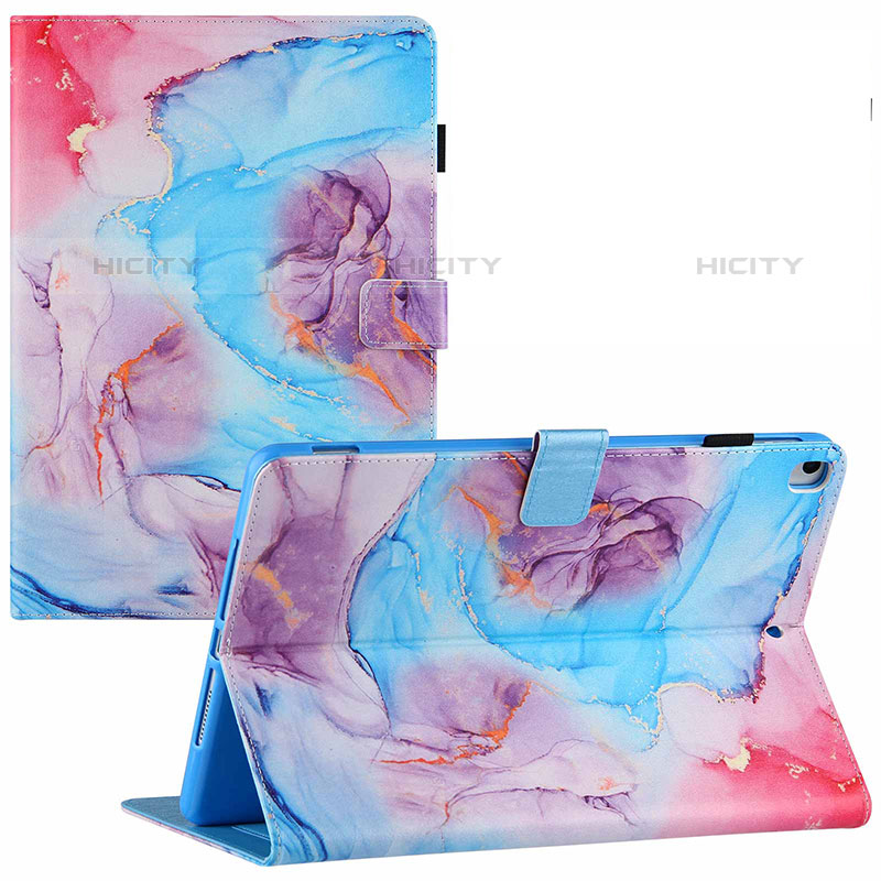 Handytasche Stand Schutzhülle Flip Leder Hülle Modisch Muster Y02B für Apple iPad Air 3 Hellblau Plus