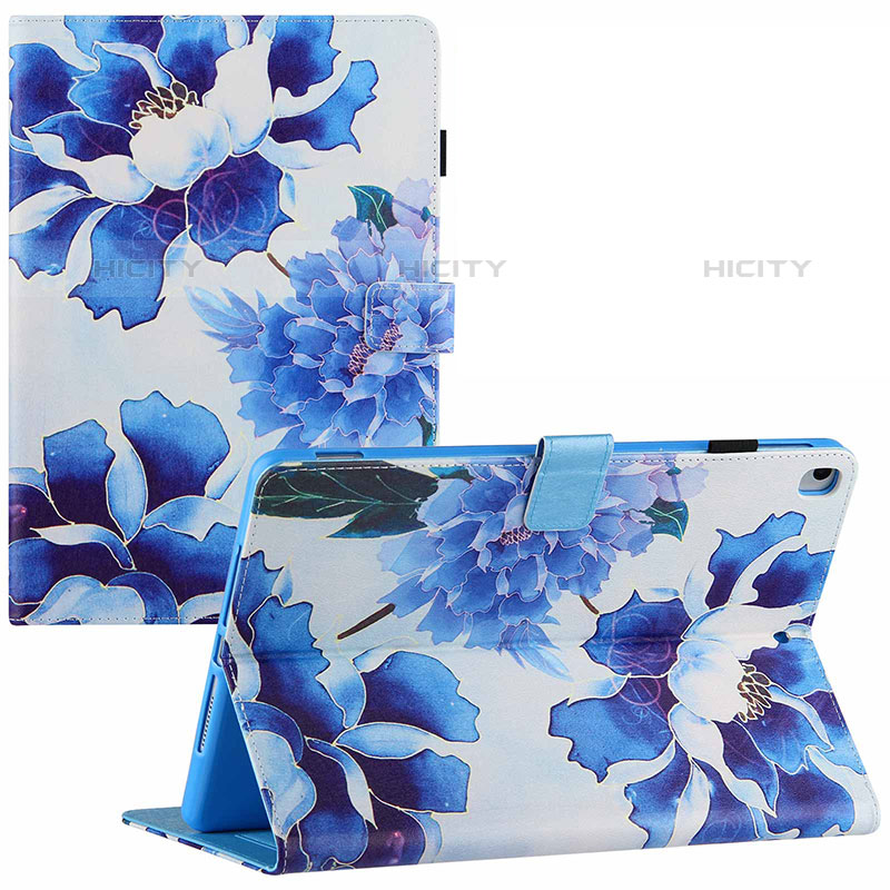 Handytasche Stand Schutzhülle Flip Leder Hülle Modisch Muster Y02B für Apple iPad Pro 10.5 Blau Plus