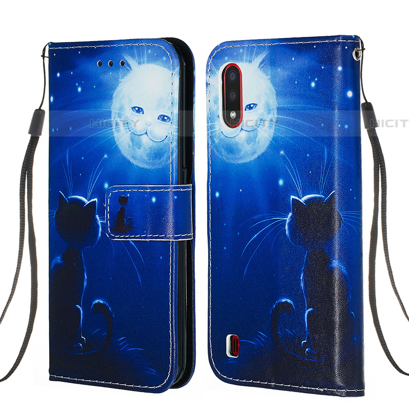 Handytasche Stand Schutzhülle Flip Leder Hülle Modisch Muster Y02B für Samsung Galaxy A01 SM-A015