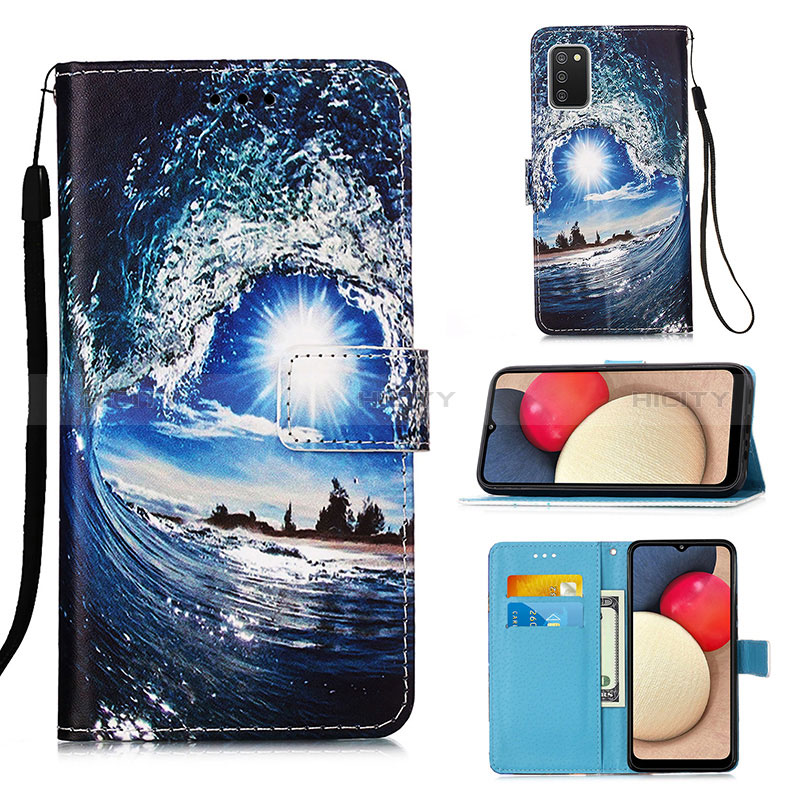 Handytasche Stand Schutzhülle Flip Leder Hülle Modisch Muster Y02B für Samsung Galaxy A02s