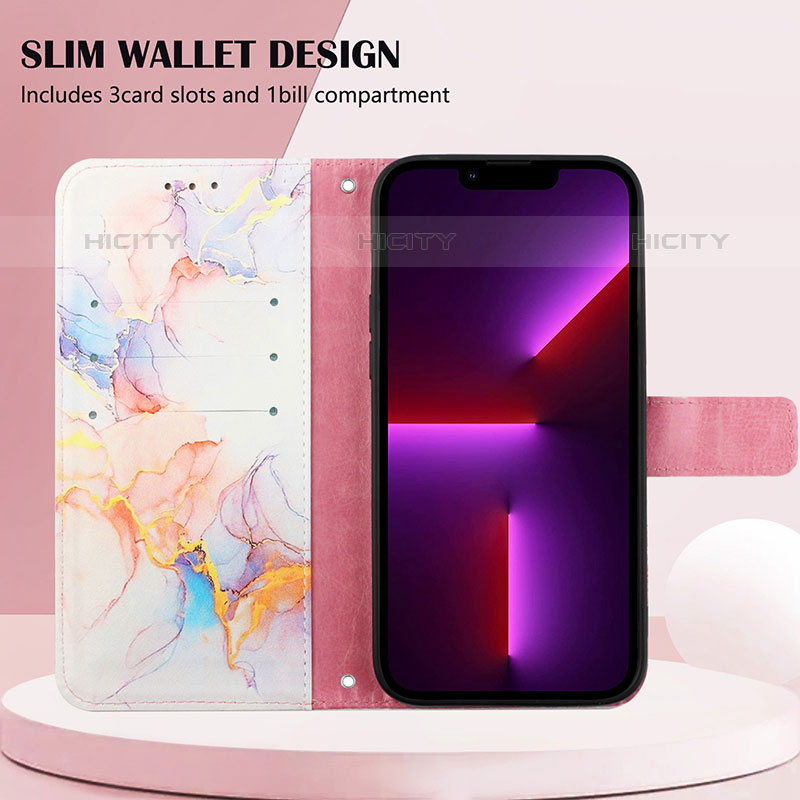 Handytasche Stand Schutzhülle Flip Leder Hülle Modisch Muster Y02B für Samsung Galaxy A03 groß