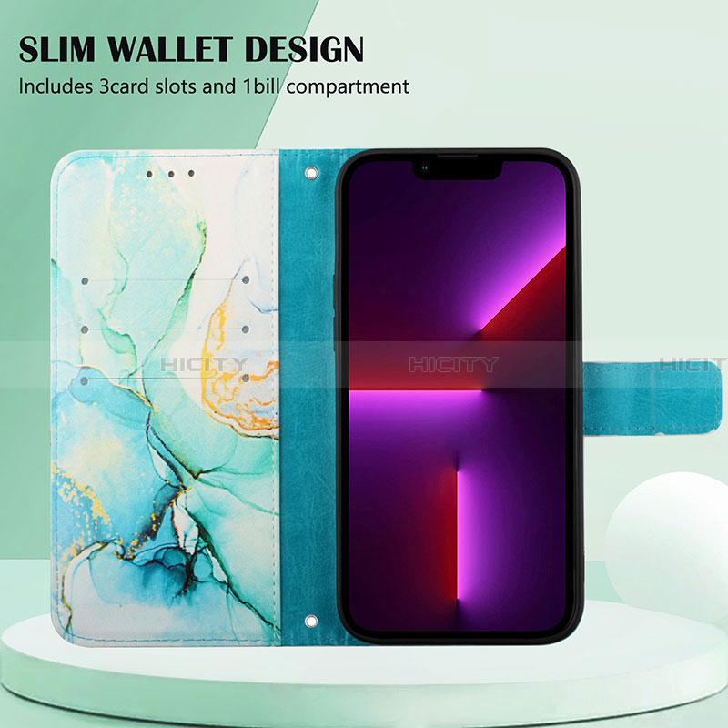 Handytasche Stand Schutzhülle Flip Leder Hülle Modisch Muster Y02B für Samsung Galaxy A03 Core groß