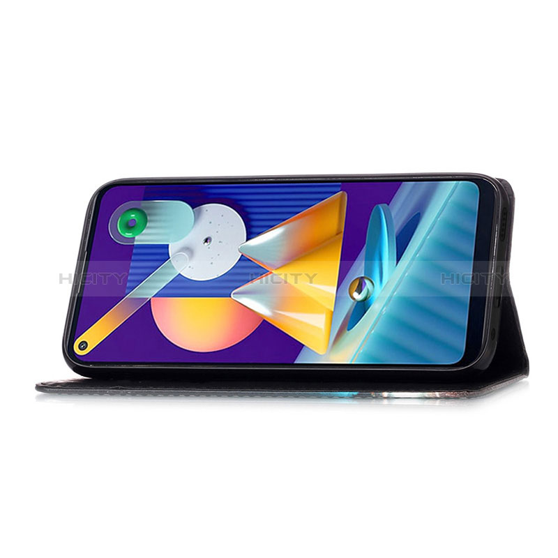 Handytasche Stand Schutzhülle Flip Leder Hülle Modisch Muster Y02B für Samsung Galaxy A11 groß