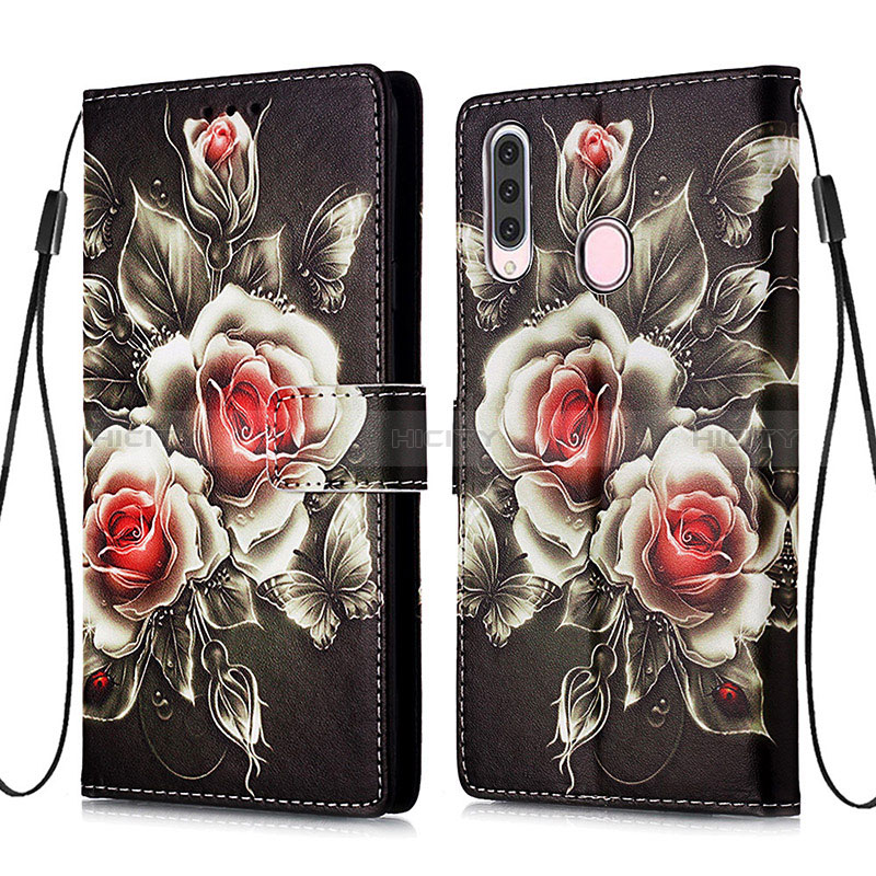 Handytasche Stand Schutzhülle Flip Leder Hülle Modisch Muster Y02B für Samsung Galaxy A20s groß