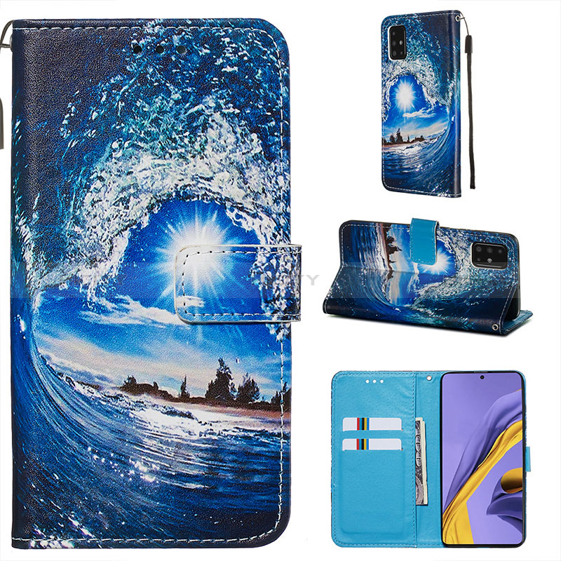 Handytasche Stand Schutzhülle Flip Leder Hülle Modisch Muster Y02B für Samsung Galaxy A51 4G