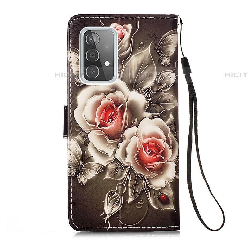 Handytasche Stand Schutzhülle Flip Leder Hülle Modisch Muster Y02B für Samsung Galaxy A52 4G groß