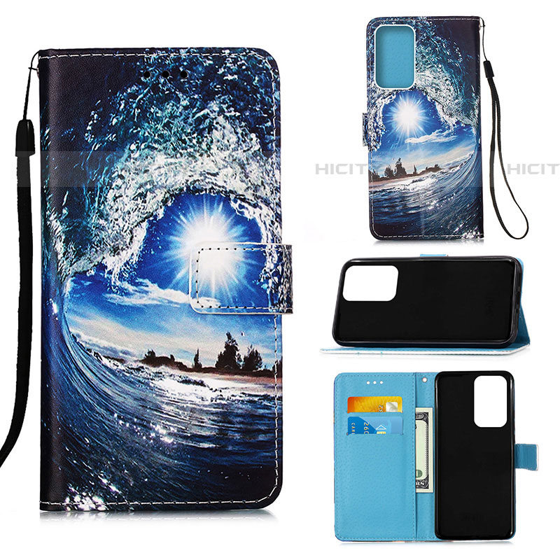 Handytasche Stand Schutzhülle Flip Leder Hülle Modisch Muster Y02B für Samsung Galaxy A53 5G groß