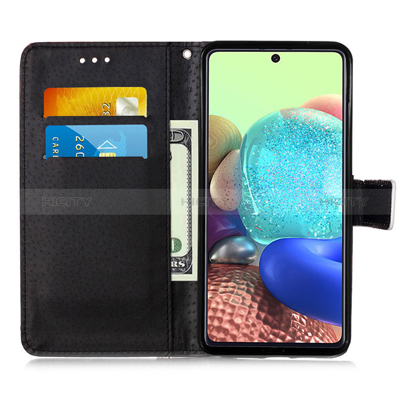 Handytasche Stand Schutzhülle Flip Leder Hülle Modisch Muster Y02B für Samsung Galaxy A71 4G A715 groß