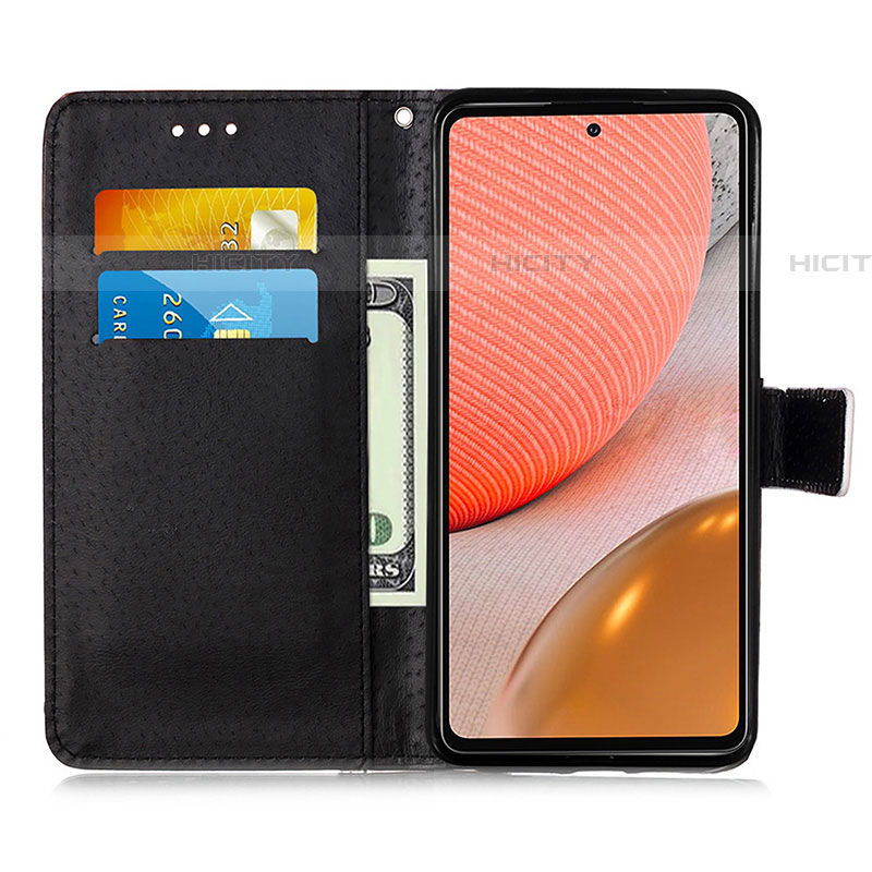 Handytasche Stand Schutzhülle Flip Leder Hülle Modisch Muster Y02B für Samsung Galaxy A72 4G groß