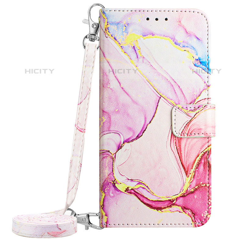 Handytasche Stand Schutzhülle Flip Leder Hülle Modisch Muster Y02B für Samsung Galaxy Z Fold5 5G Rosa Plus