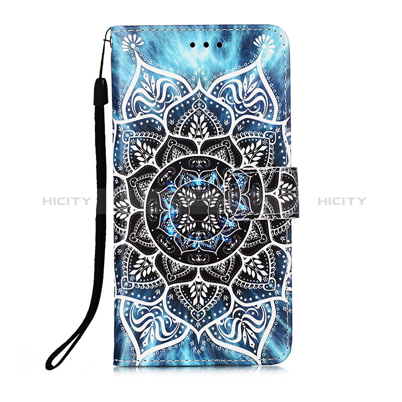 Handytasche Stand Schutzhülle Flip Leder Hülle Modisch Muster Y03B für Apple iPhone 13 Pro Max Hellblau