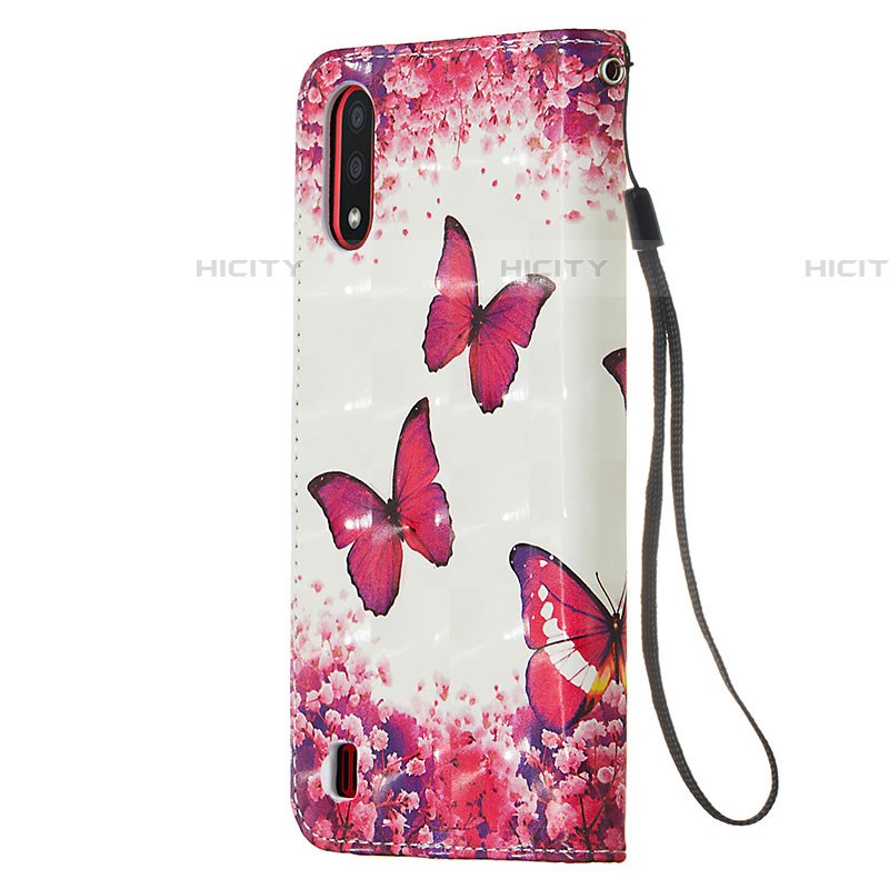 Handytasche Stand Schutzhülle Flip Leder Hülle Modisch Muster Y03B für Samsung Galaxy A01 SM-A015 groß