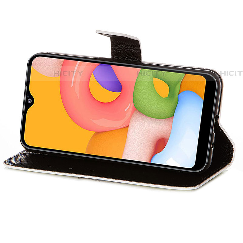 Handytasche Stand Schutzhülle Flip Leder Hülle Modisch Muster Y03B für Samsung Galaxy A01 SM-A015