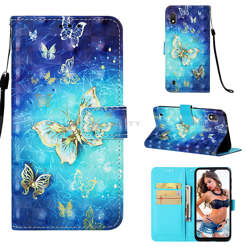 Handytasche Stand Schutzhülle Flip Leder Hülle Modisch Muster Y03B für Samsung Galaxy A10 groß