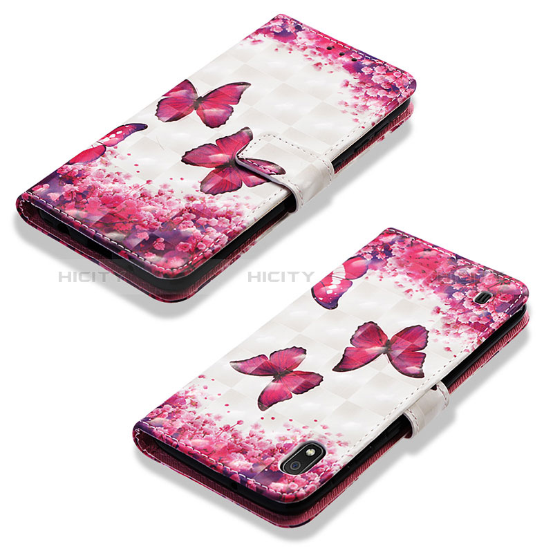 Handytasche Stand Schutzhülle Flip Leder Hülle Modisch Muster Y03B für Samsung Galaxy A10 Pink Plus