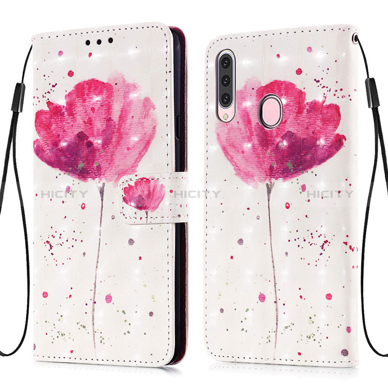 Handytasche Stand Schutzhülle Flip Leder Hülle Modisch Muster Y03B für Samsung Galaxy A20s Rosa Plus