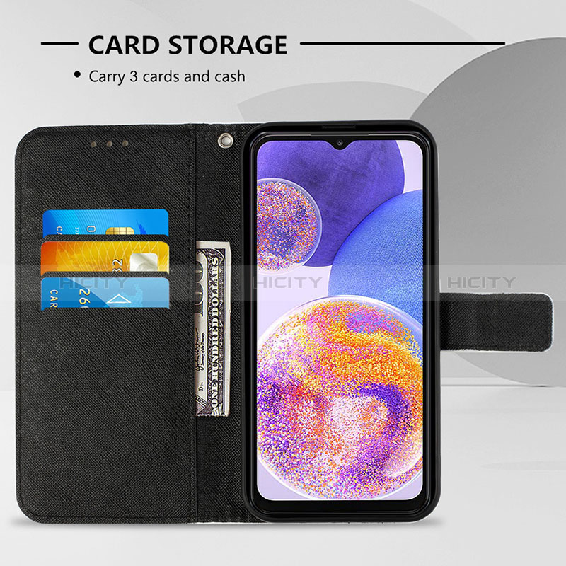 Handytasche Stand Schutzhülle Flip Leder Hülle Modisch Muster Y03B für Samsung Galaxy A23 5G groß