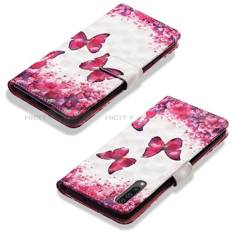 Handytasche Stand Schutzhülle Flip Leder Hülle Modisch Muster Y03B für Samsung Galaxy A30S Pink