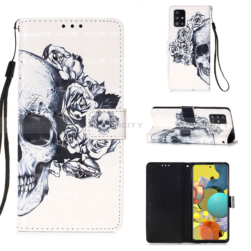 Handytasche Stand Schutzhülle Flip Leder Hülle Modisch Muster Y03B für Samsung Galaxy A51 4G