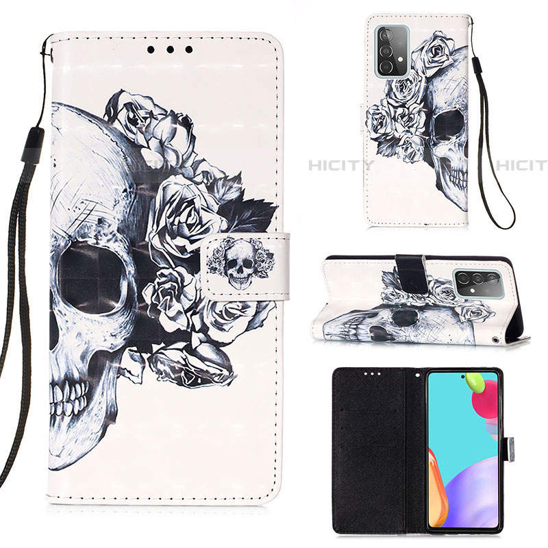 Handytasche Stand Schutzhülle Flip Leder Hülle Modisch Muster Y03B für Samsung Galaxy A52 5G