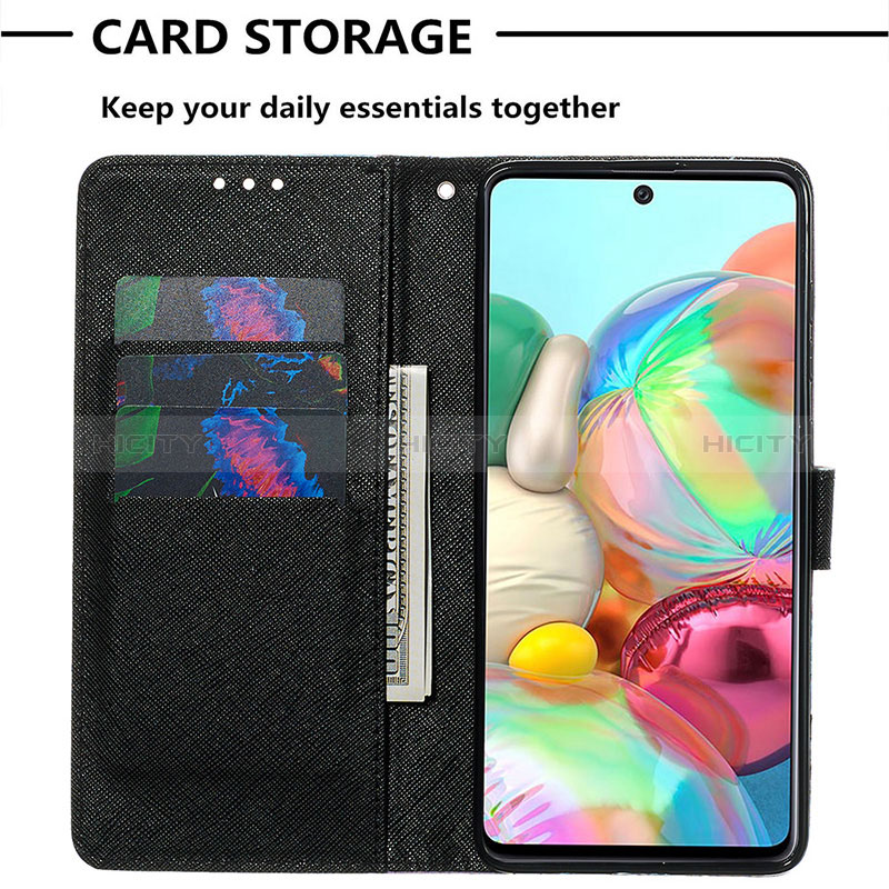 Handytasche Stand Schutzhülle Flip Leder Hülle Modisch Muster Y03B für Samsung Galaxy A71 4G A715