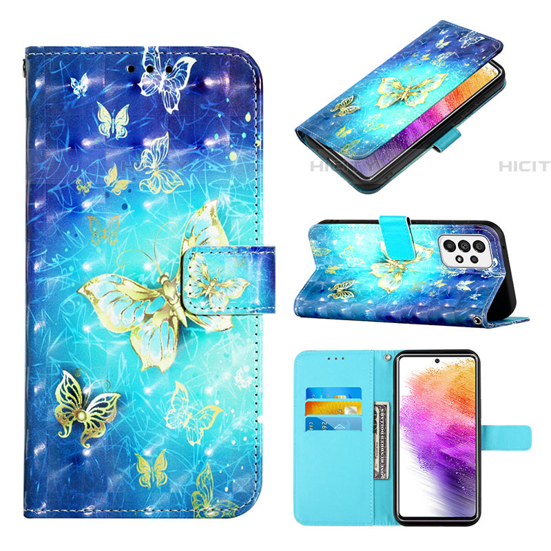 Handytasche Stand Schutzhülle Flip Leder Hülle Modisch Muster Y03B für Samsung Galaxy A73 5G