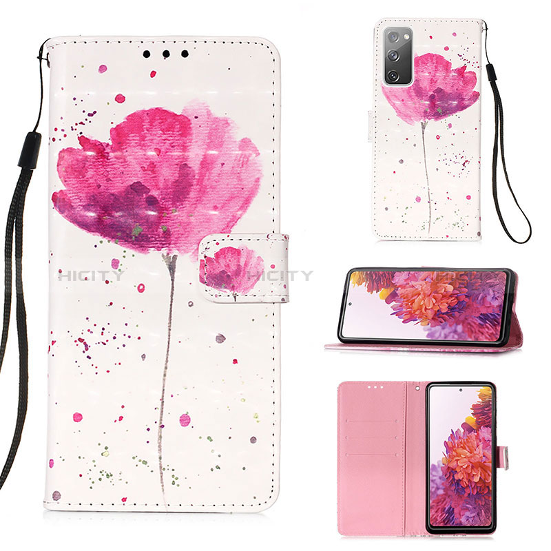 Handytasche Stand Schutzhülle Flip Leder Hülle Modisch Muster Y03B für Samsung Galaxy S20 FE 5G Rosa Plus