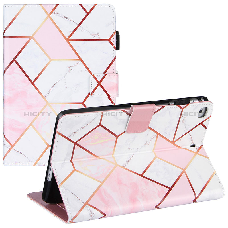 Handytasche Stand Schutzhülle Flip Leder Hülle Modisch Muster Y04B für Apple iPad Mini 4 Rosa