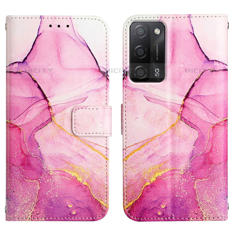 Handytasche Stand Schutzhülle Flip Leder Hülle Modisch Muster Y04B für Oppo A53s 5G Pink