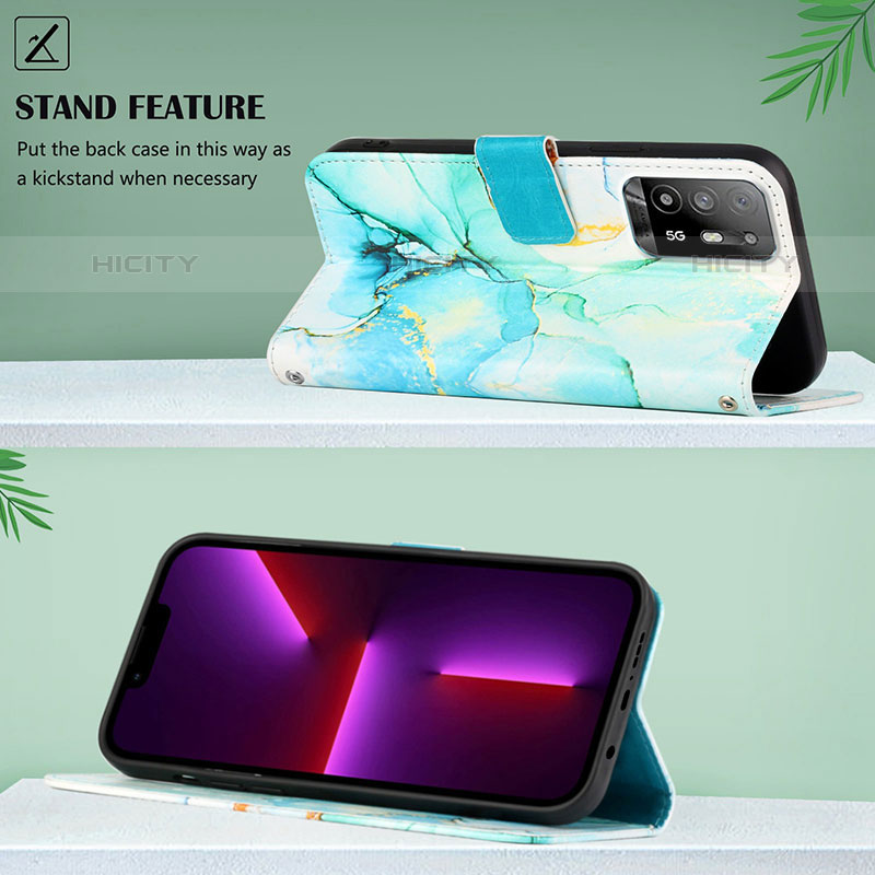 Handytasche Stand Schutzhülle Flip Leder Hülle Modisch Muster Y04B für Oppo F19 Pro+ Plus 5G