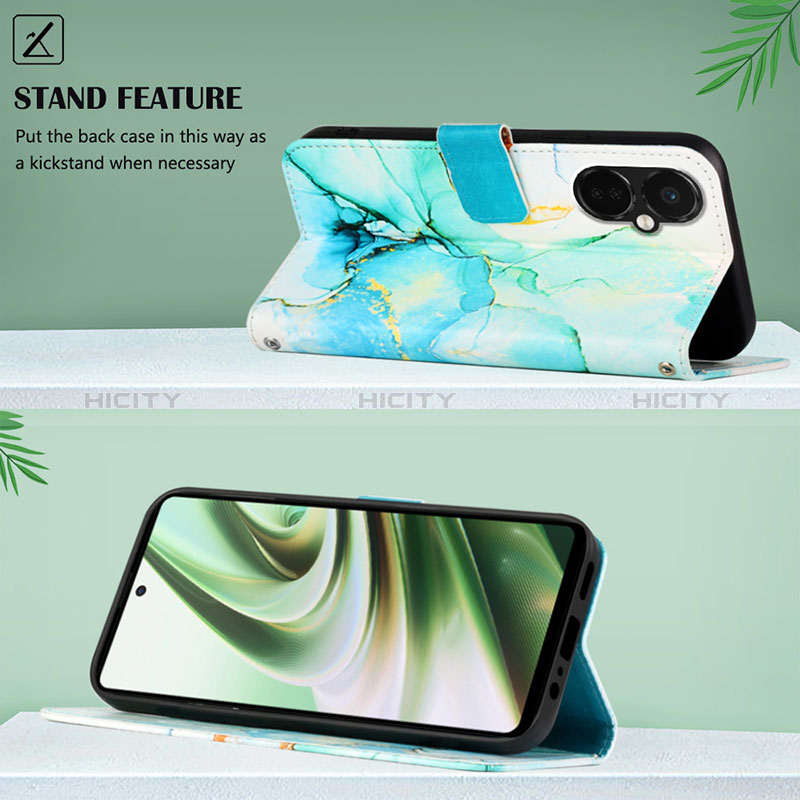 Handytasche Stand Schutzhülle Flip Leder Hülle Modisch Muster Y04B für Oppo K11x 5G groß