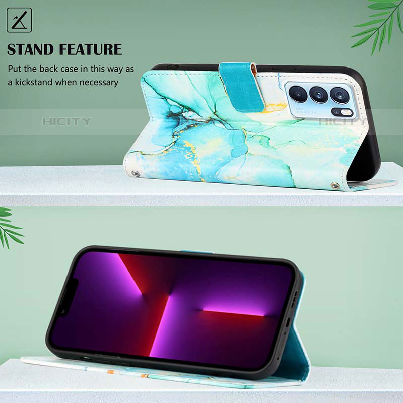 Handytasche Stand Schutzhülle Flip Leder Hülle Modisch Muster Y04B für Oppo Reno6 Pro 5G India