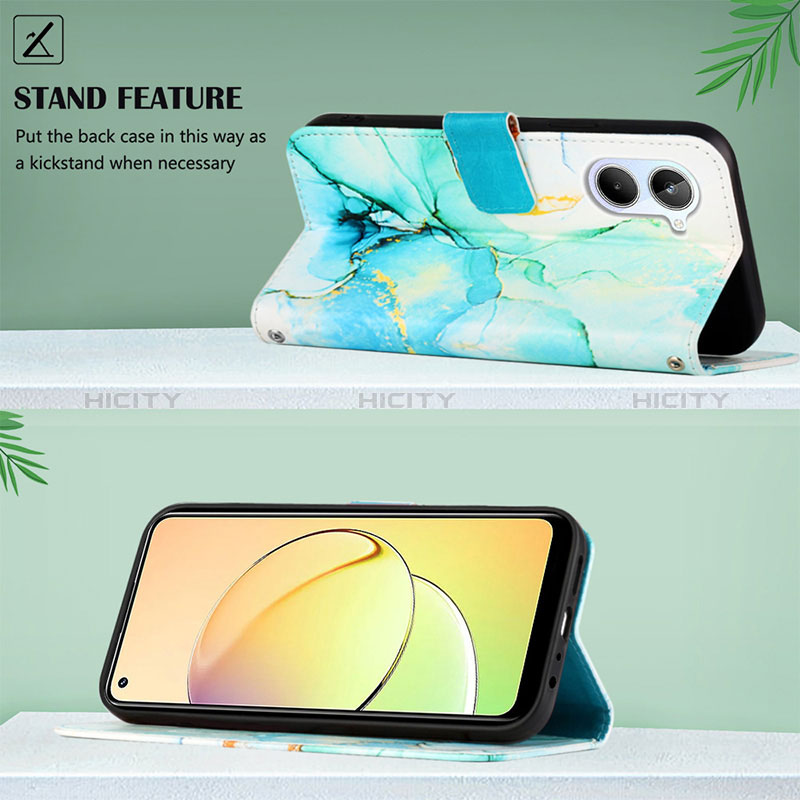 Handytasche Stand Schutzhülle Flip Leder Hülle Modisch Muster Y04B für Realme 10 4G groß