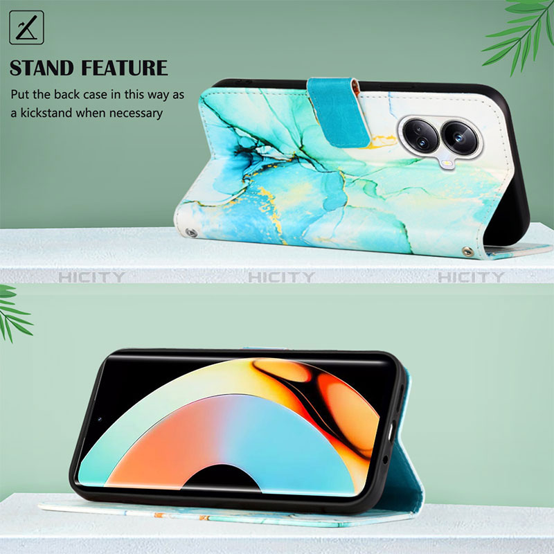 Handytasche Stand Schutzhülle Flip Leder Hülle Modisch Muster Y04B für Realme 10 Pro+ Plus 5G